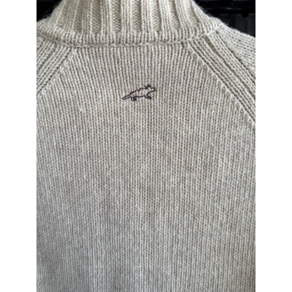 Horny Toad Wool Blend Full Zip Mock Neck Sweater Cream Nordic Small - Picture 3 of 5
